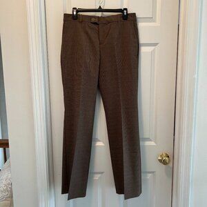 Izod Dress Trousers, Size 8, Brown Patterned, Straight Legs, NWOT,  Belt Loops